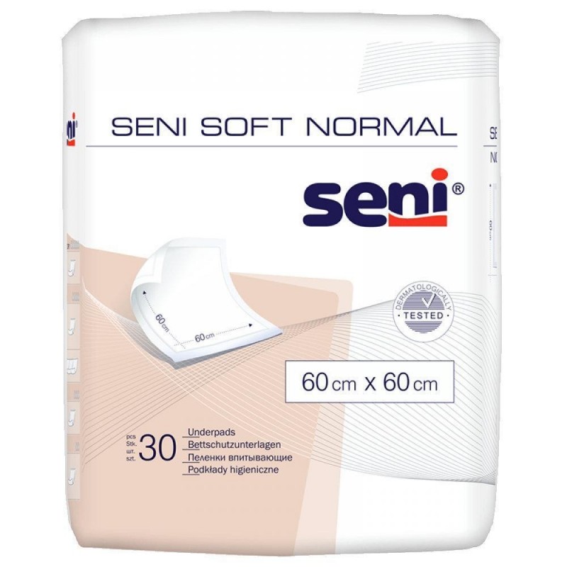 Aleze igienice Seni Soft Normal, 60x60 cm, 30 buc