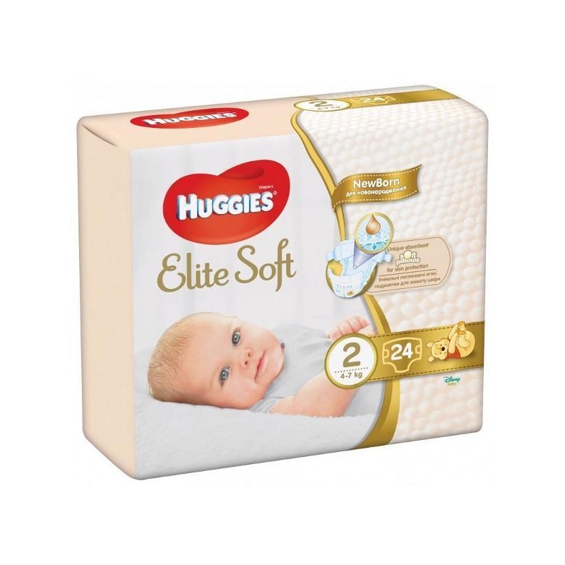 Scutece Huggies Newborn Elite Soft Nr 2, 24buc 4-7 kg