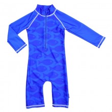 Costum de baie Fish Blue marime 74- 80 protectie UV Swimpy