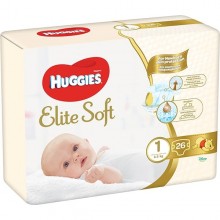 Scutece Huggies Elite Soft Nr 1 (3-5kg) 26 buc