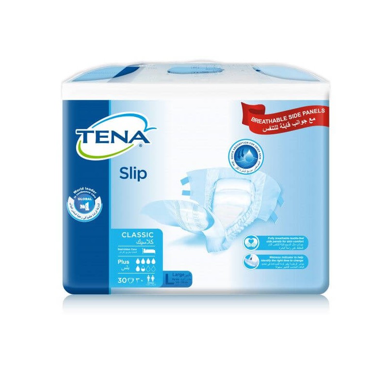 Scutece TENA Slip Plus Classic, Large (L), 30 buc
