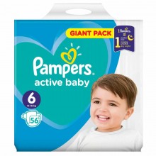 Scutece Pampers Activ Baby Nr 6 Extra Large 56 buc