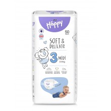 Scutece pentru copii Happy Midi Nr 3, (5-9kg), 50 buc