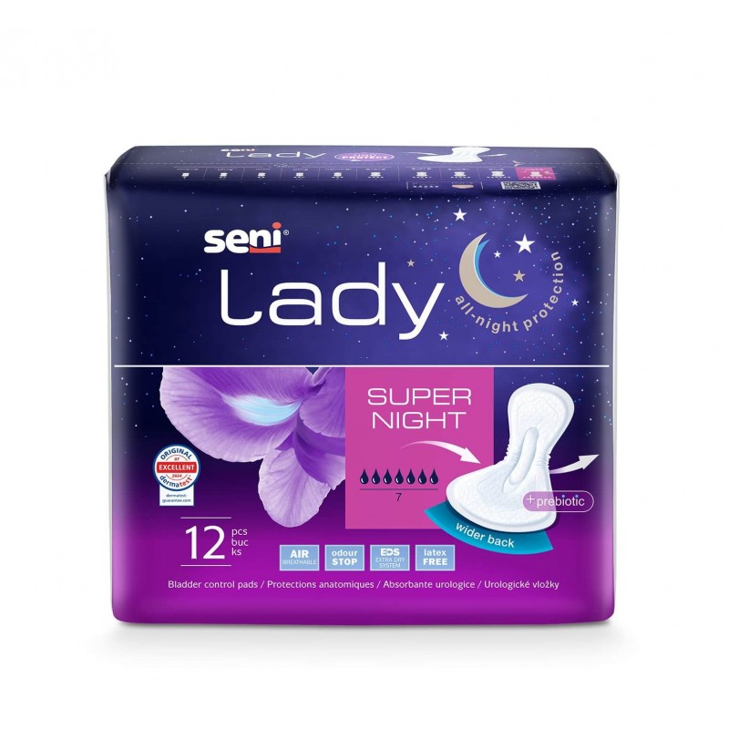 Seni Lady Super Night absorbante urologice femei pentru noapte, 12 buc
