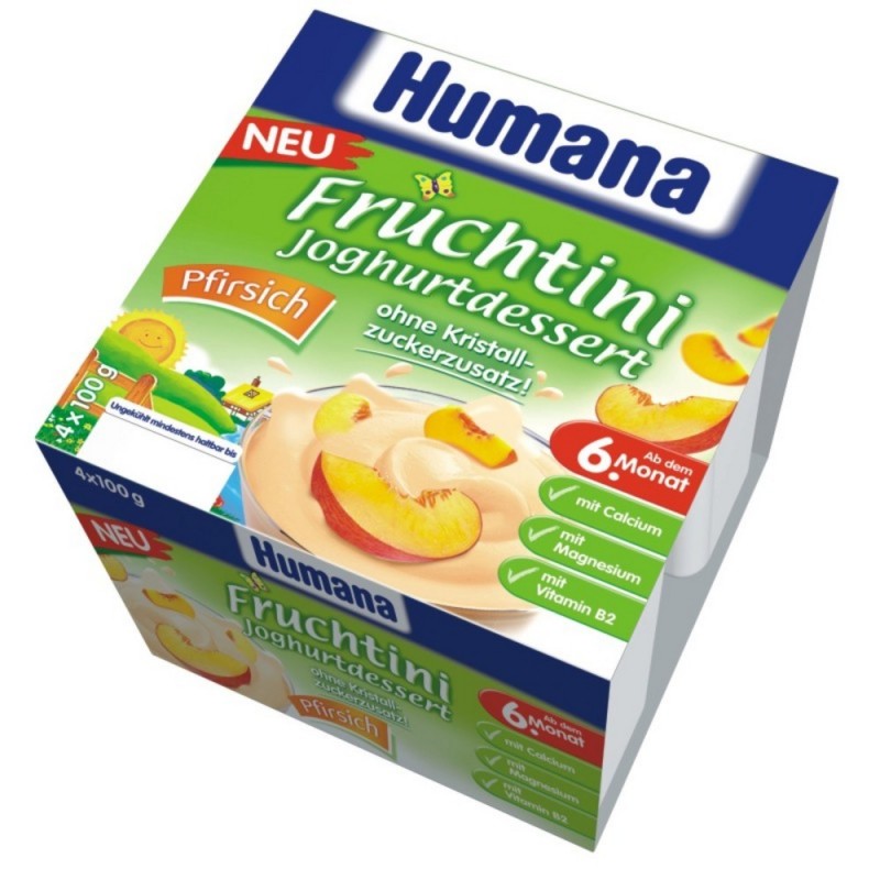 Humana Desert iaurt piersici 4x100g