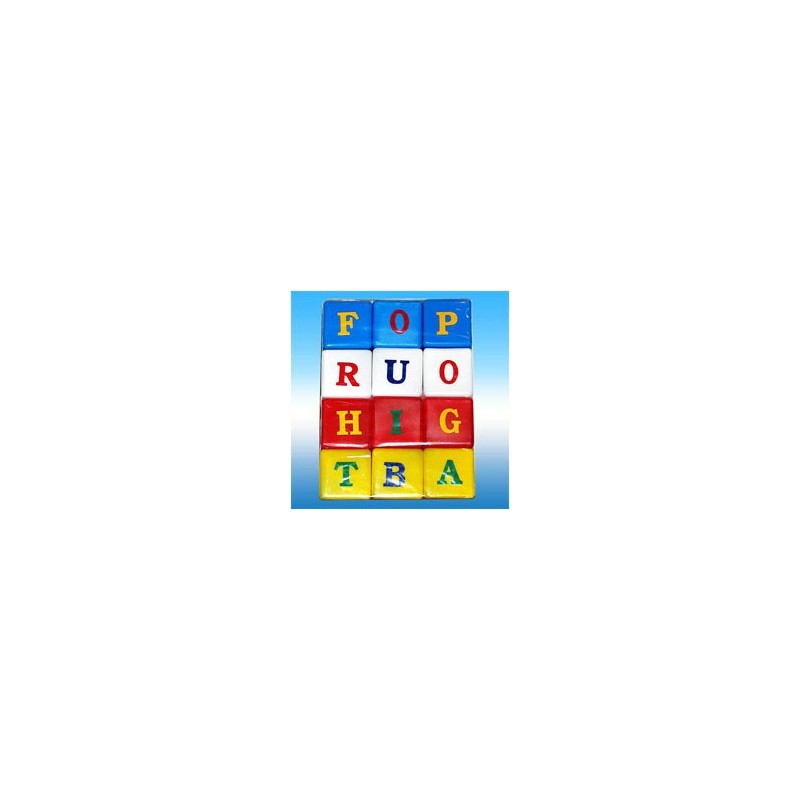 Joc cuburi cu litere 12 piese JUNO