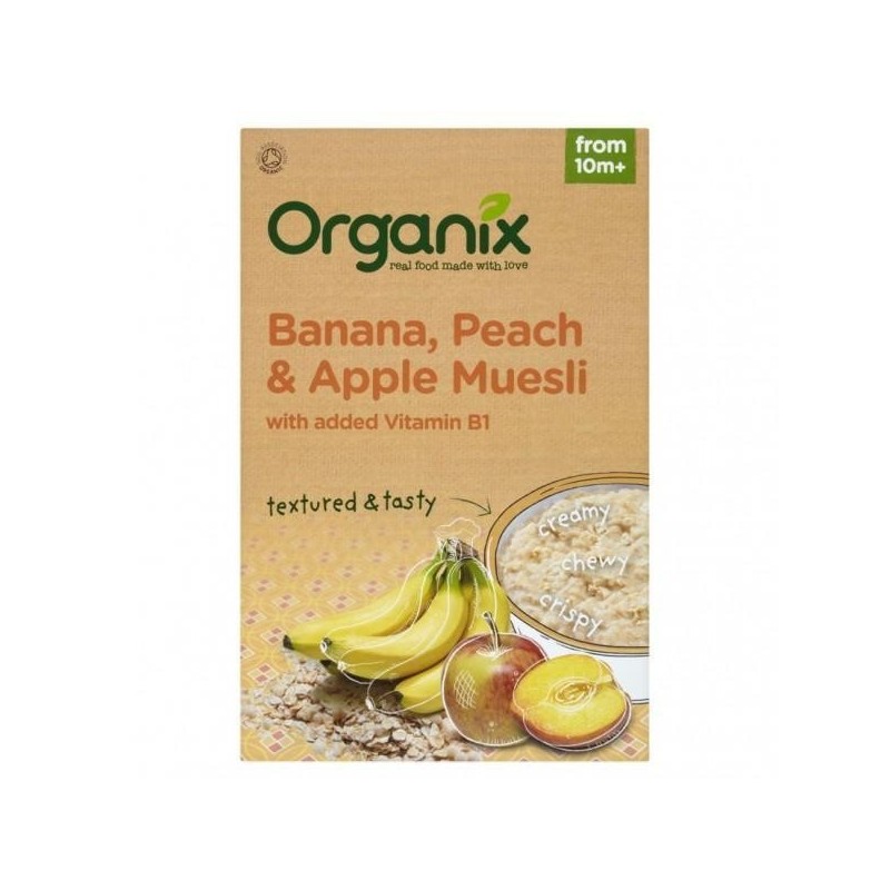 ORGANIX Cereale ECO muesli, banane, piersica, mar